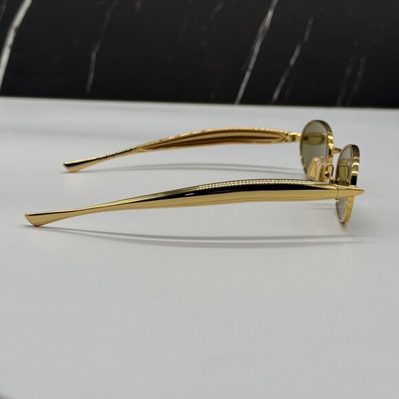 NEW BOTTEGA VENETA SUNGLASSES GOLD WOMEN OVAL EYEWEAR BOTTEGA VENETA BV1386S 006 main image 5